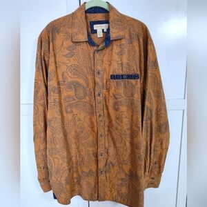 Territory Ahead Men's Tall Med Vintage Shirt EUC Quality Cotton Contrast Trim
